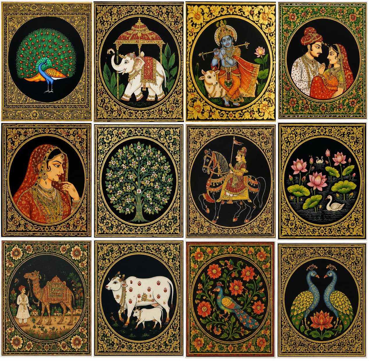 Rajasthani-inspired paintings